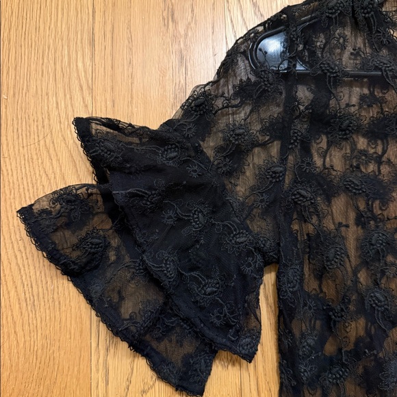 Allsaints Ruffled Embroidered Top - Picture 3 of 4